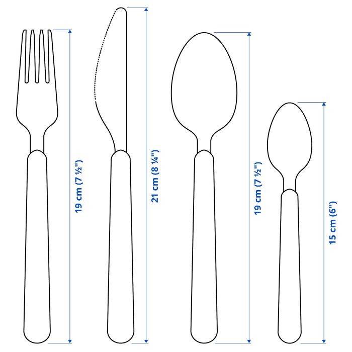 PE903422 - سرویس قاشق و چنگال 16 پارچه ایکیا مدل UPPHÖJD کد 504.764.44
