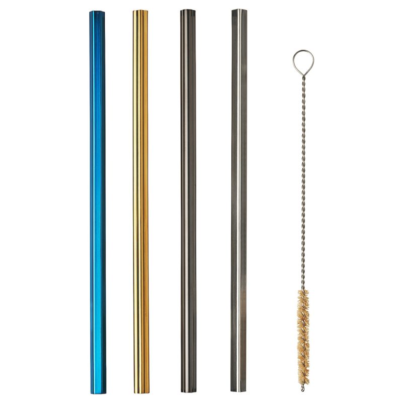 lufttaet drinking straws cleanbrush set of 5 mixed shapes mixed colours 1199868 pe904726 s5 - hot