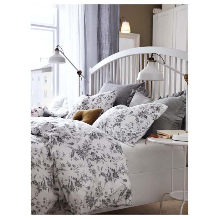 alvine kvist duvet cover and 2 pillowcases white grey 0518681 ph125812 s5 - ست روکش لحاف و ۲ عدد روبالشی ایکیا مدل ALVINE KVIST کد 102.631.66