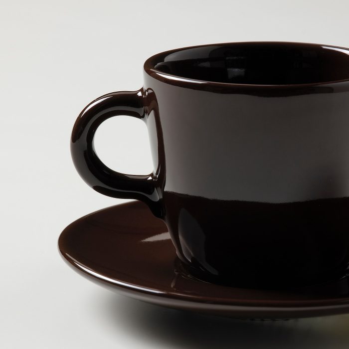 faergklar cup with saucer glossy brown 1089674 pe861646 s5 - ست فنجان با نعلبکی ایکیا مدل FÄRGKLAR کد 704.854.33