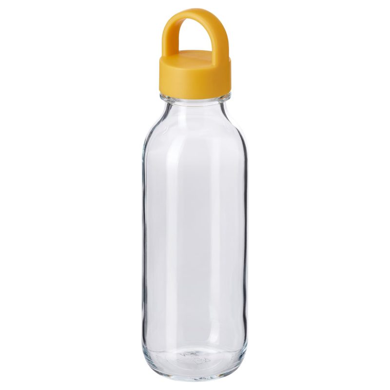 formskoen water bottle clear glass yellow 0985589 pe816689 s5 - hot