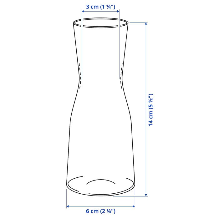 tidvatten vase clear glass 1369167 pe958058 s5 - گلدان ایکیا مدل TIDVATTEN کد 603.359.91