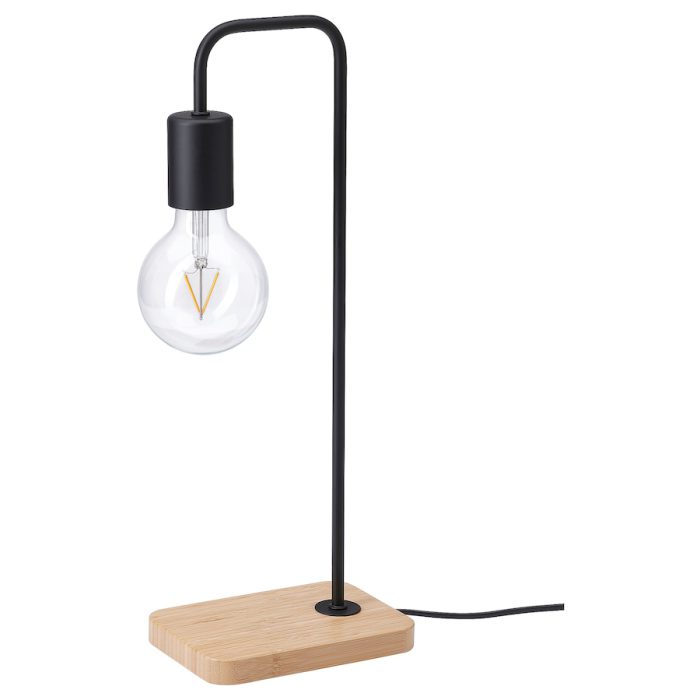 tvaerhand table lamp black bamboo 1027181 pe834780 s5 - چراغ رومیزی ایکیا مدل TVÄRHAND کد 905.108.94